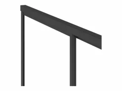 Shower & Design Mampara de ducha fija con puerta corredera mate, 140 x 80 x 195 cm, TORONI