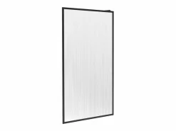Shower & Design Mampara de ducha fija de metal mate estilo design, 120x200 cm, VIRANA