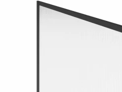 Shower & Design Mampara de ducha fija de metal mate estilo design, 120x200 cm, VIRANA