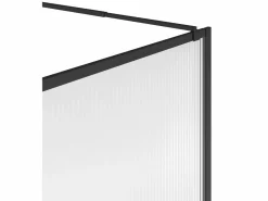 Shower & Design Mampara de ducha fija de metal mate estilo design, 120x200 cm, VIRANA