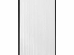 Shower & Design Mampara de ducha fija de metal mate estilo design, 120x200 cm, VIRANA