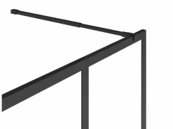 Outlet Shower & Design Mampara de ducha italiana mate estilo atelier, 140 x 200 cm, URBANIK Negro