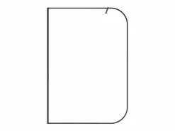 Online Shower & Design Mampara de ducha italiana curvada - 140 x 200 cm - - DOUYANO Negro