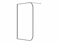 Online Shower & Design Mampara de ducha italiana curvada - 140 x 200 cm - - DOUYANO Negro
