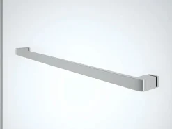 Shower & Design Mampara de ducha italiana con toallero, 120 x 200 cm, cromo, KRISTEN Plateado