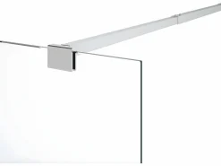 Shower & Design Mampara de ducha italiana con toallero, 120 x 200 cm, cromo, KRISTEN Plateado