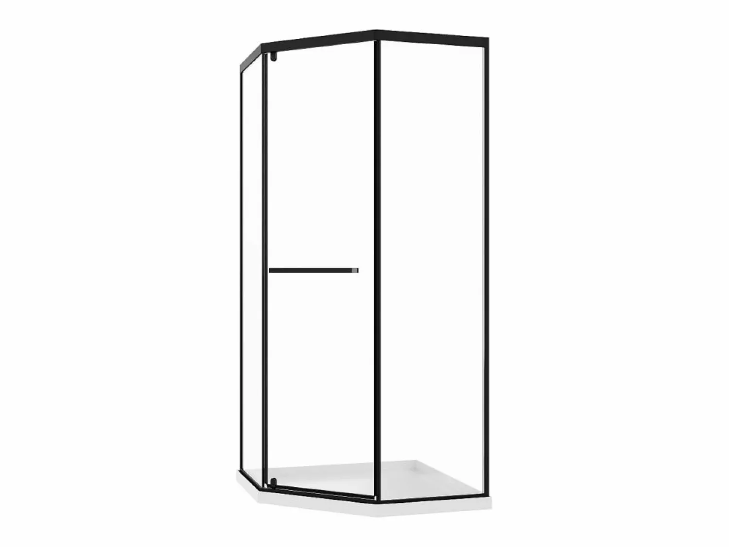 Online Mampara de ducha pentagonal con plato, mate, 80 x 80 x 195 cm CRISTELIO Mampara De Ducha