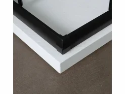 Mampara de ducha rectangular "Cielo" de cristal transparente con perfil negro mate cm 80x120 190h