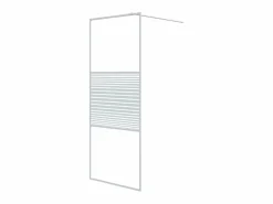 Hot Mampara de ducha vidrio ESG transparente 80x195 cm ES66426 Blanco