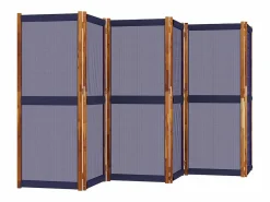 Best Mampara divisoria de 6 paneles oscuro 420x180 cm Azul