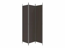 Mampara divisoria de 3 paneles Marrón 150x220 cm Tela