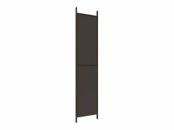Mampara divisoria de 3 paneles Marrón 150x220 cm Tela
