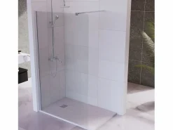 Online Mampara Ducha Fija 80x200 cm Cristal Templado 8 mm Antical – Eclíptica Home – Cromo Brillo Plateado