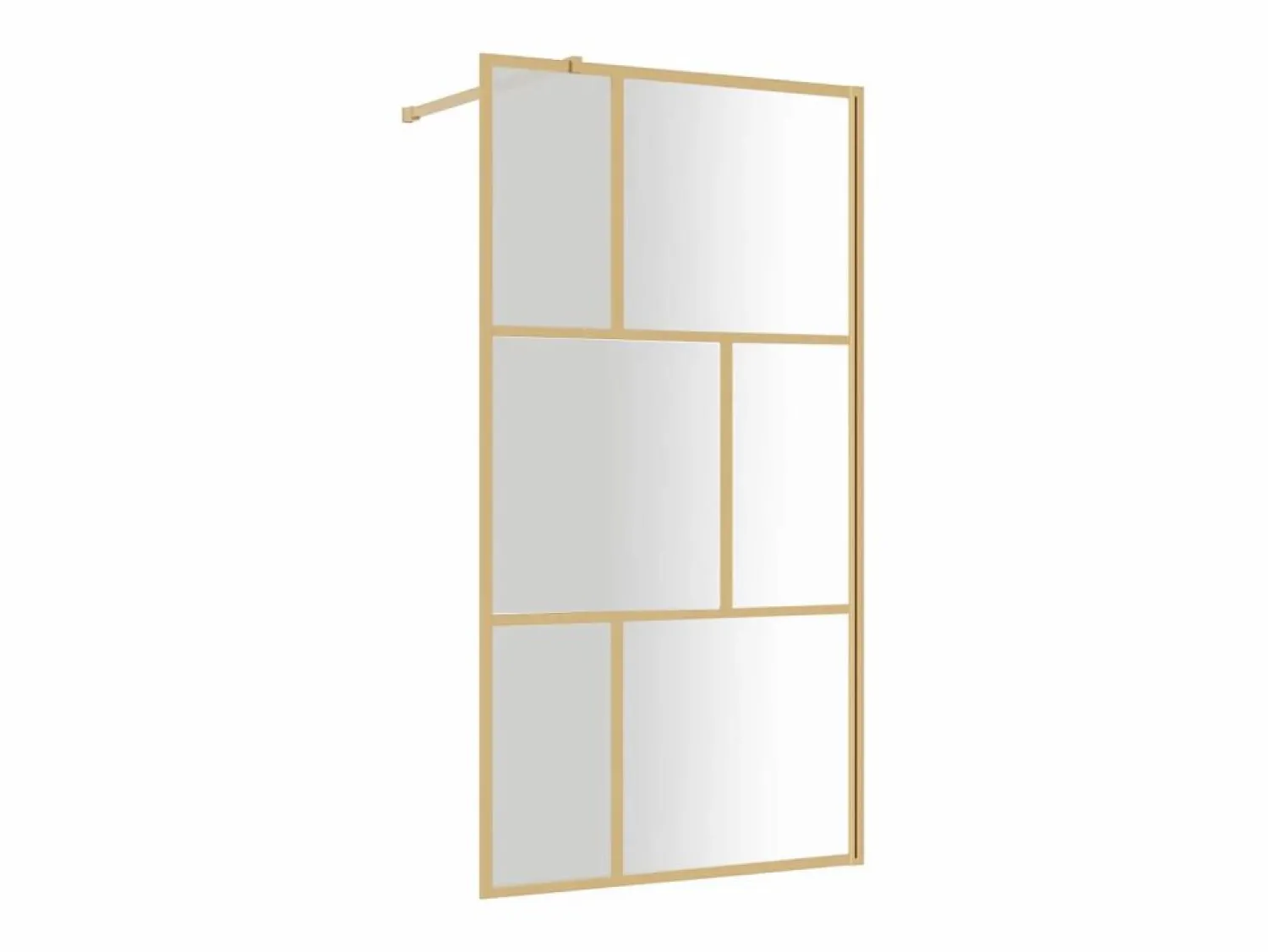 Hot Mampara ducha vidrio transparente ESG 115x195 cm ES66277 Dorado