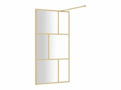 Hot Mampara ducha vidrio transparente ESG 115x195 cm ES66277 Dorado