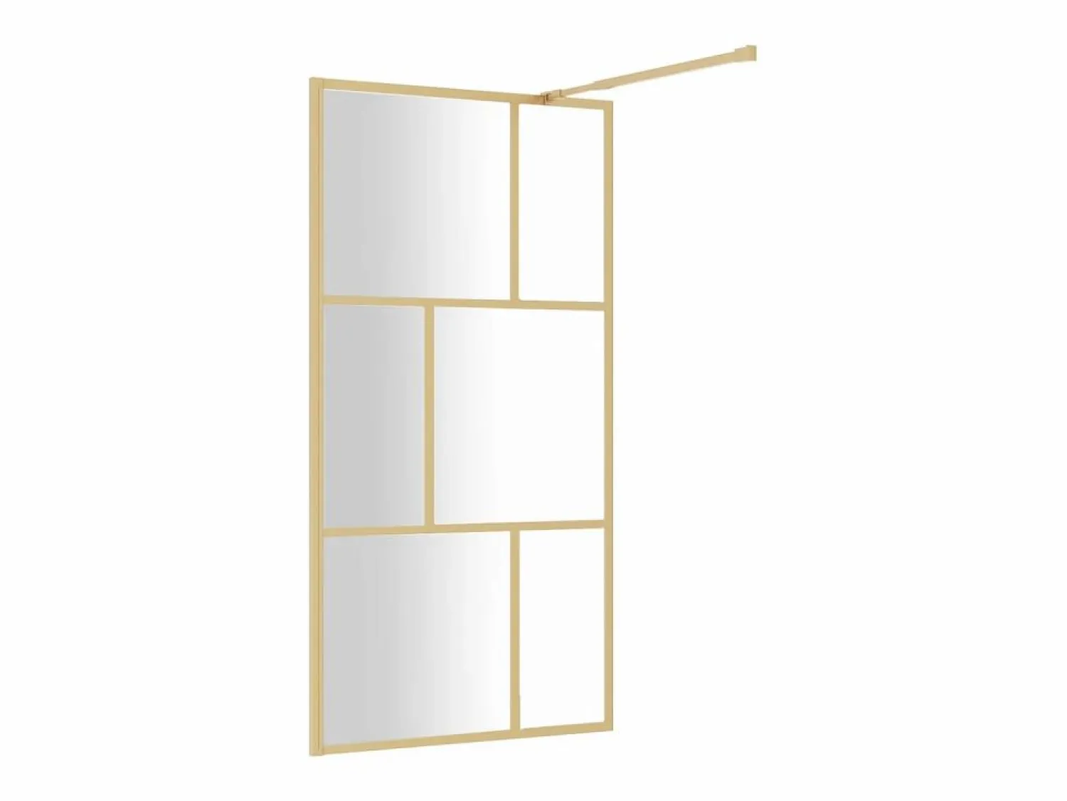 Hot Mampara ducha vidrio transparente ESG 115x195 cm ES66277 Dorado