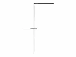 Shower & Design Mampara estilo italiano con toallero y estantes - 120 x 200 cm - mate - POMARO