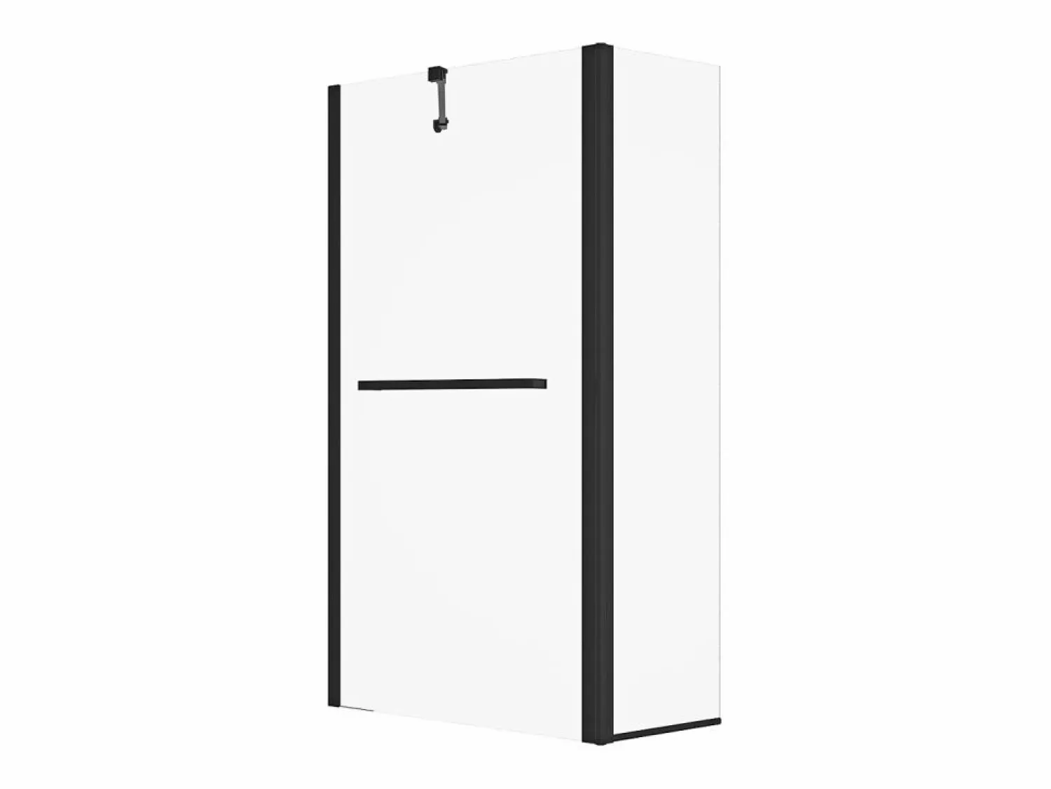 Mampara para bañera con toallero y retorno pivotante mate, 100 x 140 cm, PRIMAEL Mampara De Bañera