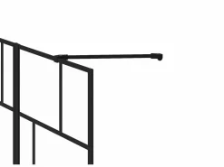 Hot Mampara para bañera cristal y metal de estilo industrial, Medidas 100 x 140 cm OBELINI Mampara De Bañera