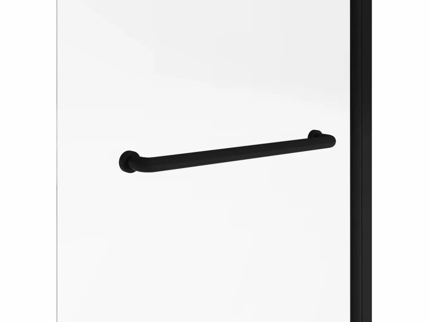 Outlet Mampara para bañera de cristal templado con toallero mate, 70 x 140 cm TOBIN Mampara De Bañera