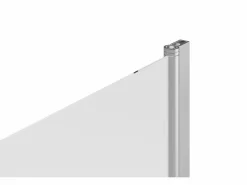 New Shower & Design Mampara para bañera de cristal templado con toallero cromo, 70 x 140 cm TOBIN Gris
