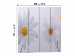 Hot Mampara plegable 160x170 cm Flor Biombo