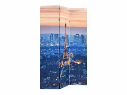 Mampara plegable 120x170 cm París de noche Multicolor