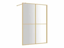 Discount Mampara puerta ducha vidrio transparente ESG 140x195 cm ES469481 Dorado