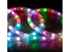 Best Manguera LED Redonda 220V AC 36 LED/m RGB IP65 Corte 100 cm a Medida RGB 15 m Guirnalda Luminosa