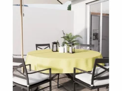 Clearance Mantel antimanchas redondo 180 cm ALIX lima, por Mantelería|Mantelería