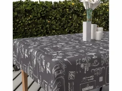 Mantel rectangular estampado antimanchas 140x200 cm COFFEE, por Mantelería|Mantelería