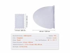 Clearance Mantel SucceBuy Protector de Mesa de PVC, Cubierta de Escritorio Redonda de Plástico de 123 cm, 1.5 mm de Grosor Mantelería|Mantelería