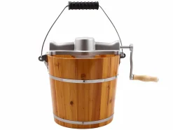 Outlet Vente-unique Maquina de hacer helado GIVRETO de madera - 3.5 L Color natural claro