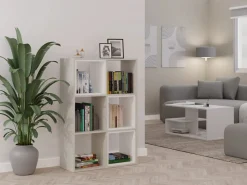 Best MARION - Estantería modular con 6 cubos - Librería con 6 compartimentos - 110x30x75 cm - Mueble de almacenaje Estantería