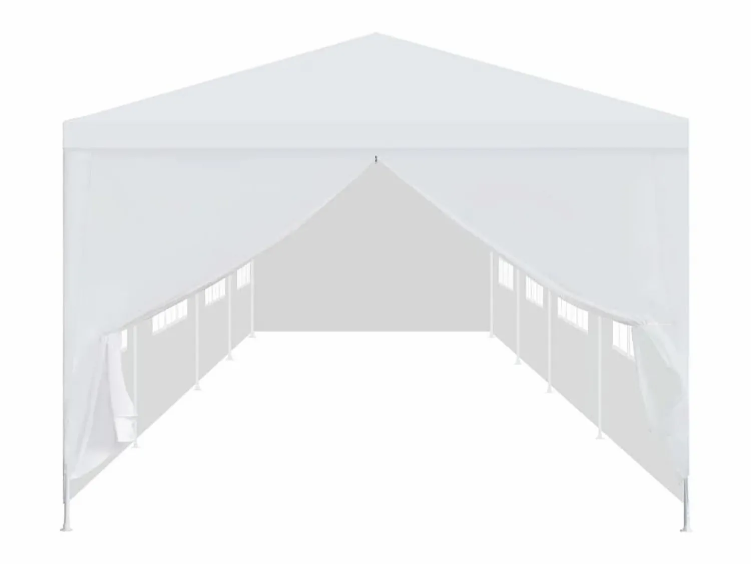 Marquesina de jardín 3x12 m blanca ES992351
