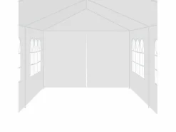 Marquesina de jardín 3x12 m blanca ES992351