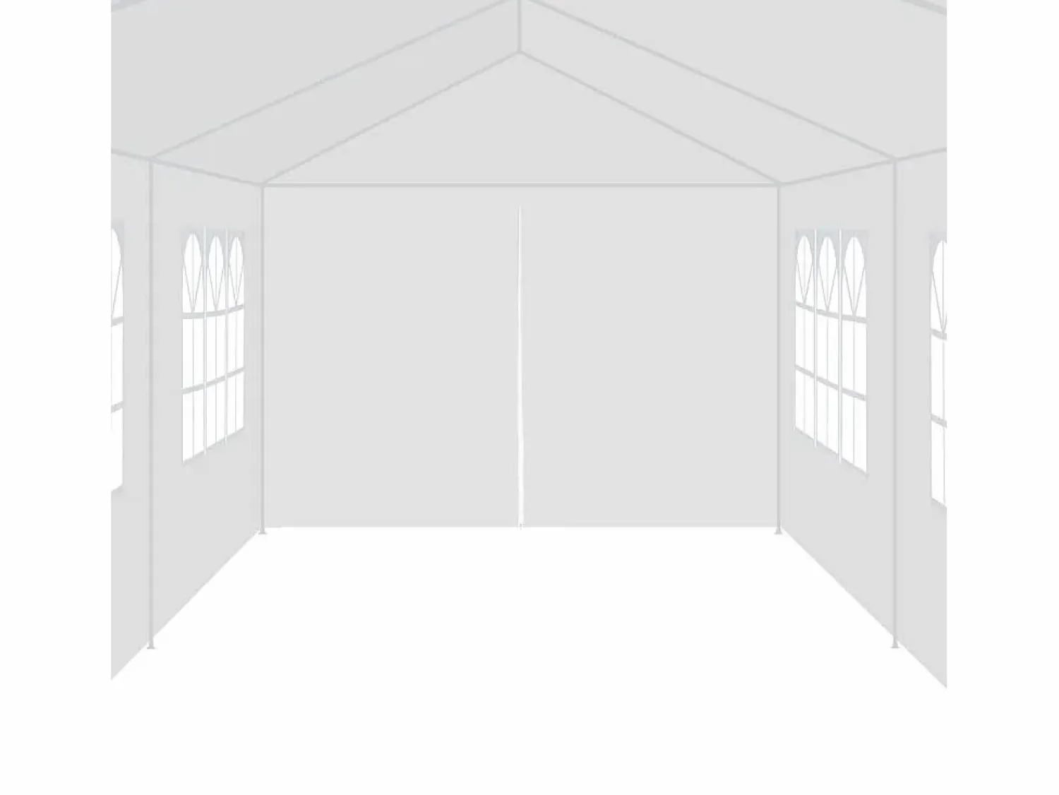 Marquesina de jardín 3x12 m blanca ES992351