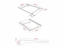 Online marquesina de puerta de aluminio An.150 x Pr.90 cm inclinado negro - DALEPO Marquesina