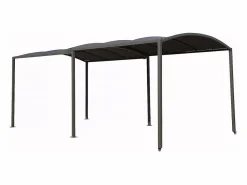 Discount Habitat et jardin Marquesina metálica extensible "Mathis" - 303/566 x 295 x 240 cm - Antracita Gris