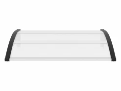 Online Marquesina para puerta PC negro y transparente 120x80 cm ES96930 Marquesina
