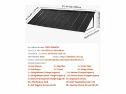 New Marquesina SucceBuy para Puerta de Entrada, 264 x 91 cm, Exterior de Metal, Marco de Acero, para Puertas de Entrada, Porches y Balcones Negro