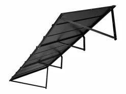 New Marquesina SucceBuy para Puerta de Entrada, 264 x 91 cm, Exterior de Metal, Marco de Acero, para Puertas de Entrada, Porches y Balcones Negro