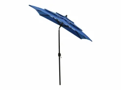 Garden Furniture Mart Sombrilla jardín 3 niveles palo de aluminio azul celeste 2x2 m
