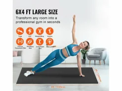 Mata de Yoga SucceBuy, Mata de Ejercicio Antideslizante, 1,2 X 1,8 m, para Hombres y Mujeres,