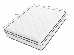Online DripeX Matelas 160x200cm - Grosor 26cm - con resortes ensacados - Multicapas Extra Confort 7 Zonas - Hipoaergénico