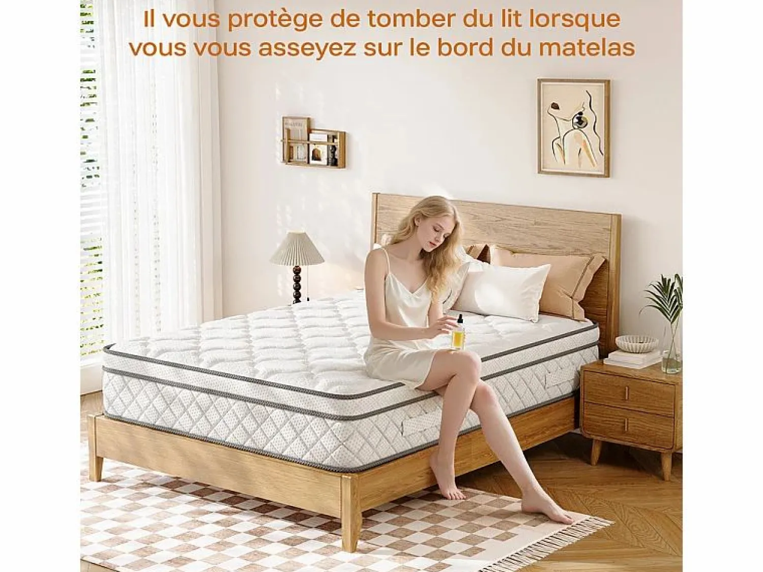 Online DripeX Matelas 160x200cm - Grosor 26cm - con resortes ensacados - Multicapas Extra Confort 7 Zonas - Hipoaergénico