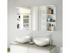 Online duehome Módulo camerino de 2 puertas con espejo Blanco