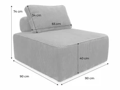 Sale Módulo para sofá modular de pana, 1 plaza Sofá Modular