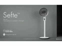 Best MEACO MeacoFan Sefte 10", ventilador de pie silencioso, altura ajustable, oscilación horizontal y vertical, motor sin escobillas, control remoto, color . Aire Acondicionado, Ventilación