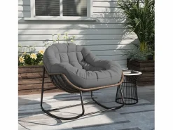 Mecedora - Mecedora extragrande - con asiento tapizado,